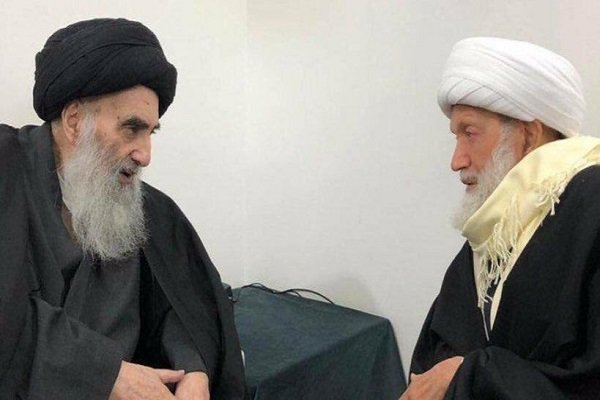 Bahrain's top cleric Sheikh Isa Qassim meets Ayatollah Sistani in Najaf