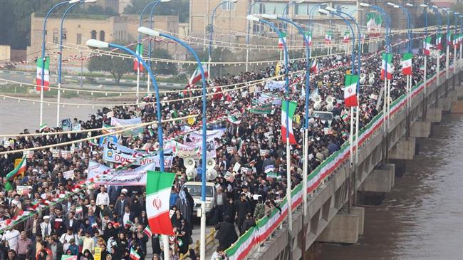 In pictures: Iran marks anniversary of Islamic Revolution with mass rallies