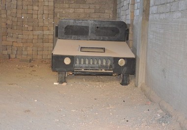 The Iraqi army captured a handful of the mock-ups at a training site it took from the ISIL. The army says the purpose of building the mock-up vehicles is not yet clear