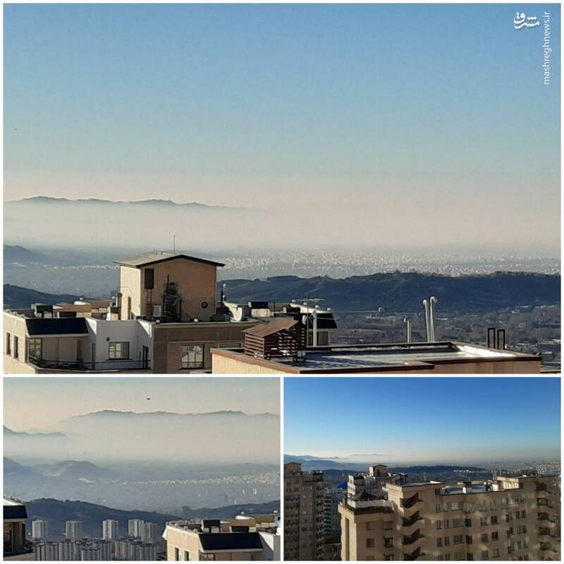 تصویری از آلودگی هوای امروز تهران