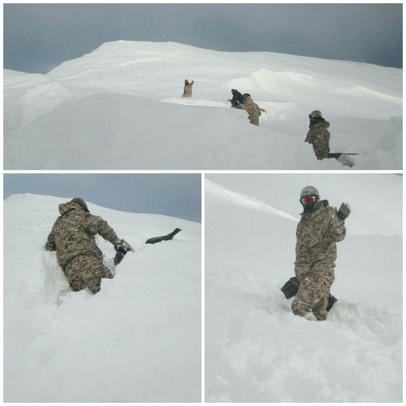 رزمندگان لشکر ویژه ۲۵کربلا مازندران در مرز ایران و ترکیه درهوای منفی ۲۵ درجه
