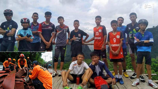 گروه های نجات اعضای تیم فوتبال جوانان تایلند را که 9 روز پیش با بارش باران سیل آسا در غاری در شمال این کشور گرفتار شده بودند، زنده یافتند.