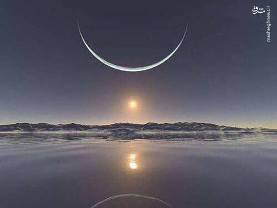   نمایی زیبا از طلوع آفتاب در قطب شمال