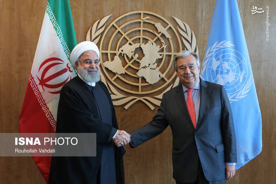 حسن روحانی  با آنتونیو گوترش دبیرکل سازمان ملل متحد در نیویورک دیدار و گفت‌وگو کرد. 