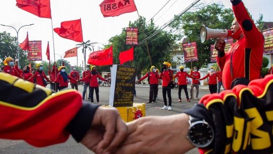 تظاهرات روز جهانی کارگر در اندونزی