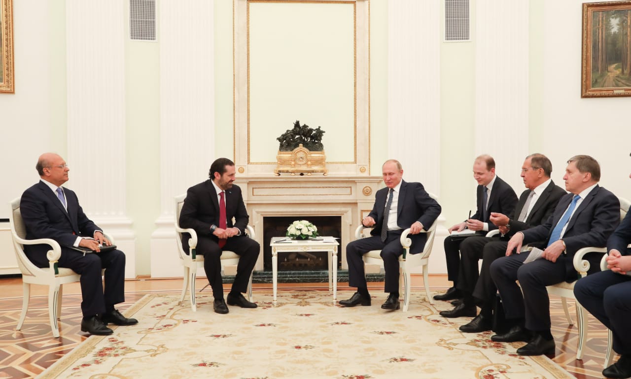 Hariri Meets Putin in Moscow