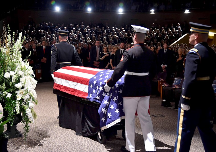 Messages of  John McCain's Coffin for Trump