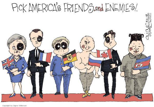 حمله تانکی ترامپ به مرکل+کاریکاتور