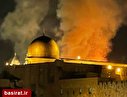 تصاویری از آتش‌ سوزی عامدانه در صحن مسجد الاقصی+ فیلم