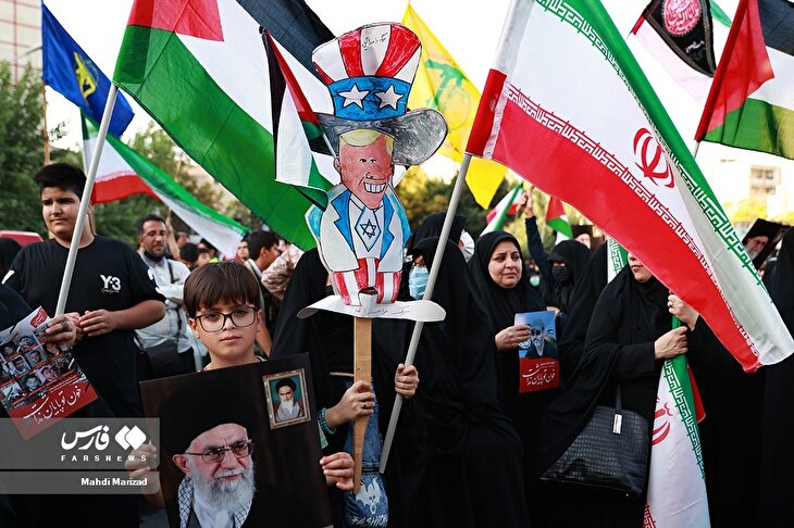 عکس| تجمع ضد صهیونیستی مردم عاشورایی تهران در میدان فلسطین