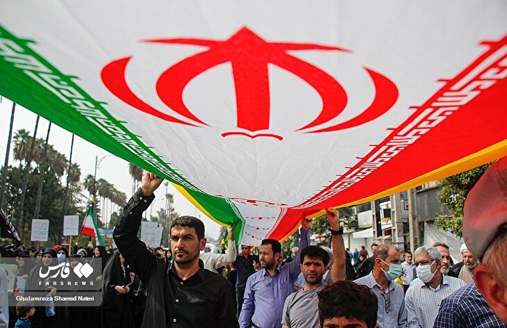 عکس| راهپیمایی مردم ایران در اعتراض به اغتشاشات