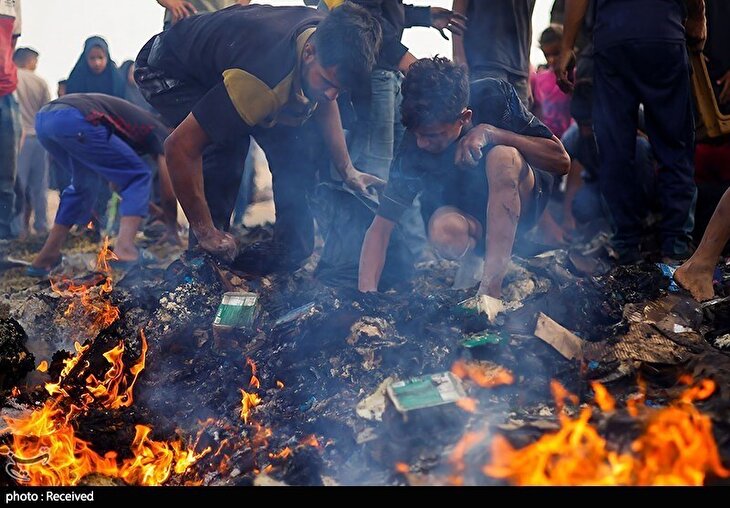 تصاویر/ بمباران اردوگاه آوارگان در رفح توسط رژیم صهیونیستی
