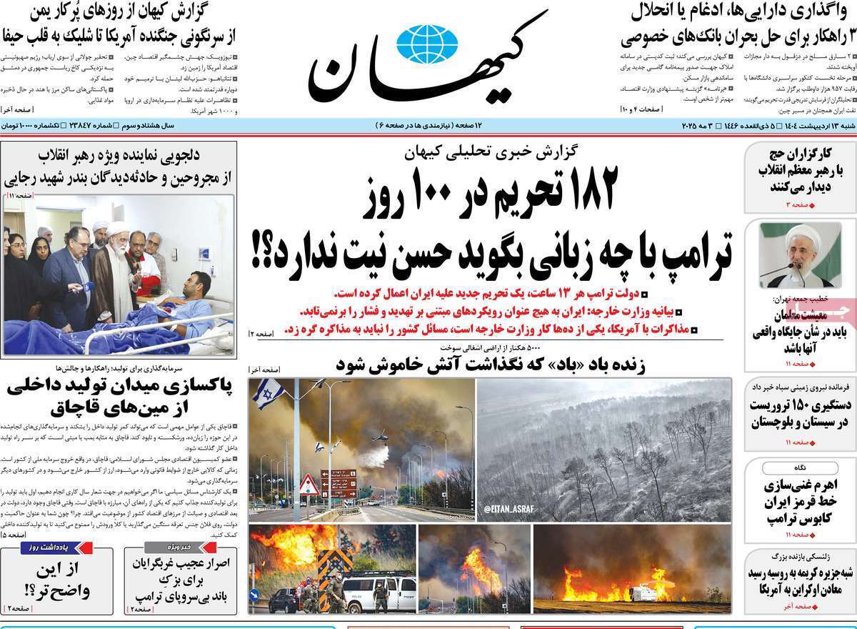 مروری بر یادداشت روزنامه‌های شنبه ۱۳ اردیبهشت ماه ۱۴۰۴