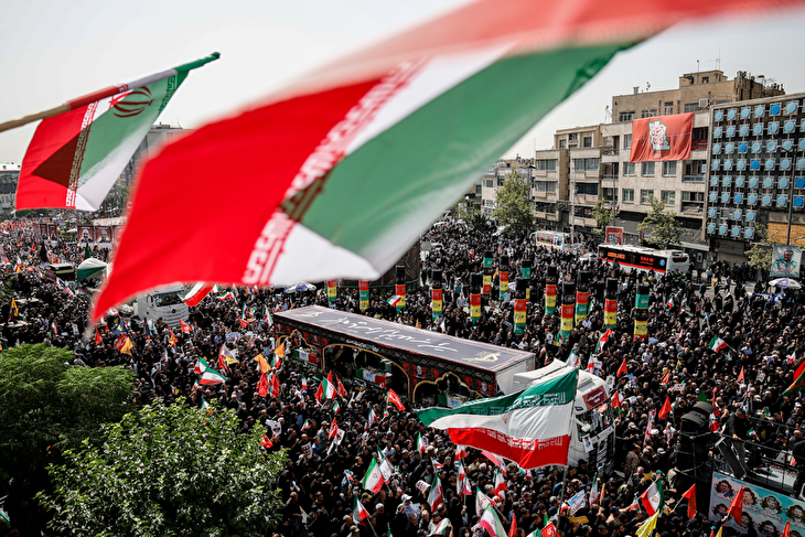 تصاویر/ حضور شخصیت‌ها در مراسم تشییع شهدای اقتدار ایران