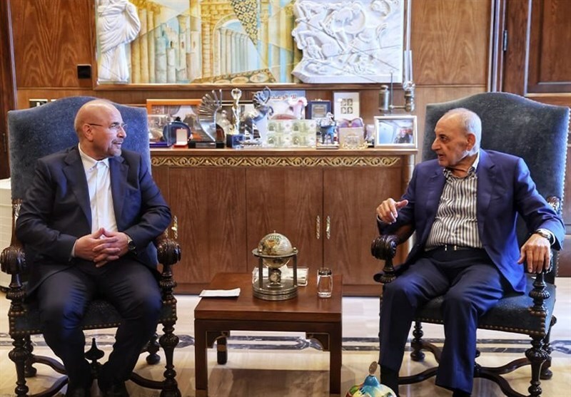 قالیباف به نبیه‌بری: باید اشغالگران از جنوب لبنان عقب نشینی کنند