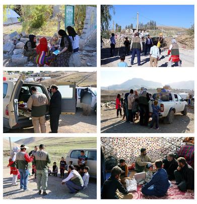 حضور تیم‌های پزشکی قرارگاه جهادی انقلاب اسلامی در منطقه زلزله زده سرپل ذهاب و ارائه خدمات درمانی و داروی رایگان به مردم