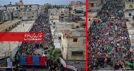  تظاهرات گسترده مردم غزه در اعتراض به تصمیم آمریکا درباره قدس
