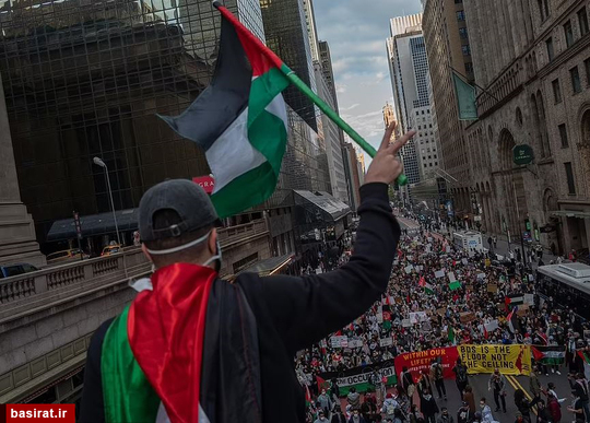 تظاهرات همبستگی با مردم فلسطین در نیویورک