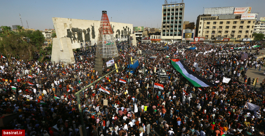 تظاهرات مردم بغداد در حمایت از ملت فلسطین