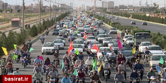 راهپیمایی خودرویی مردم قم در حمایت از مردم مظلوم فلسطین
