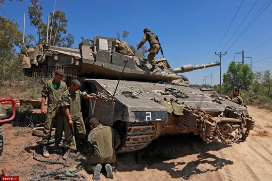 تجمع نظامیان رژیم صهیونیستی در مرزهای نوار غزه بعد از جنگ 11 روزه