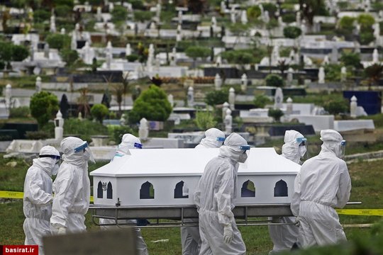 تصویری از تدفین اموات کرونایی در مالزی