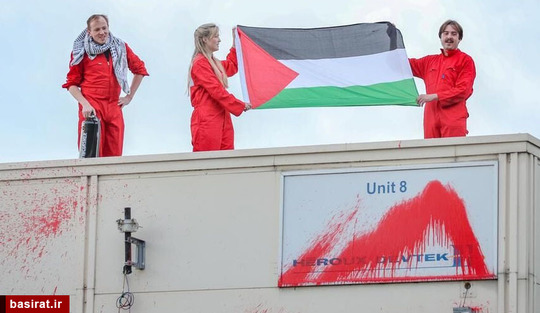 حمله طرفداران فلسطین به کارخانه اسرائیلی تولید پهپاد در انگلیس 
