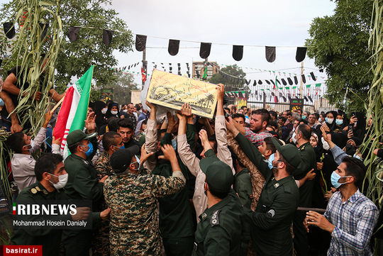 تشییع شهید گمنام دفاع مقدس در دانشگاه آزاد اسلامی شال- استان قزوین