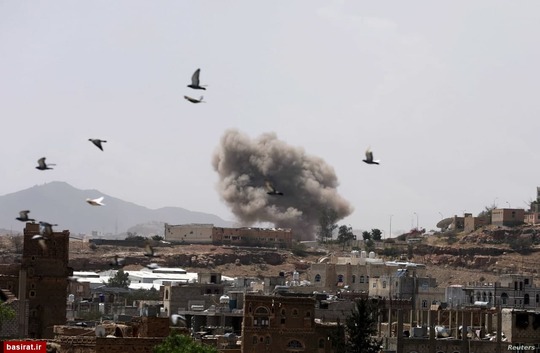 تصویری از حملات ائتلاف صعودی به یمن