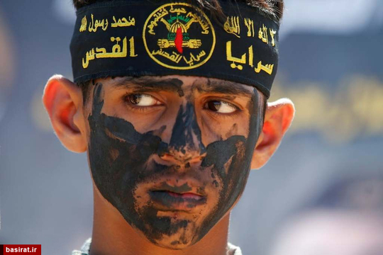 مراسم فارغ التحصیلی در یک اردوگاه تابستانی نظامی در شهر غزه