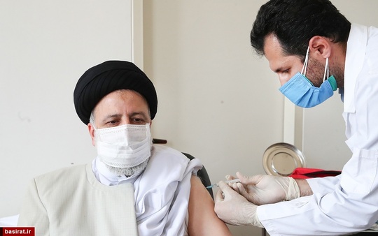دریافت دوز اول واکسن کرونای ایرانی توسط رئیس جمهور