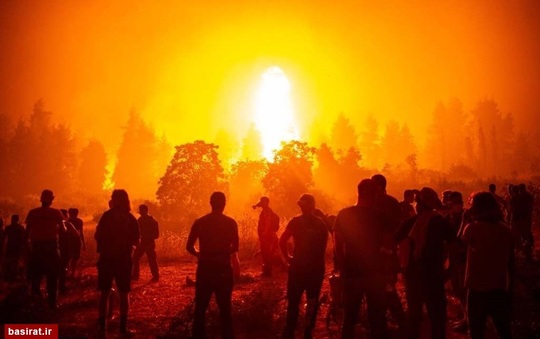 ادامه آتش سوزی در یونان