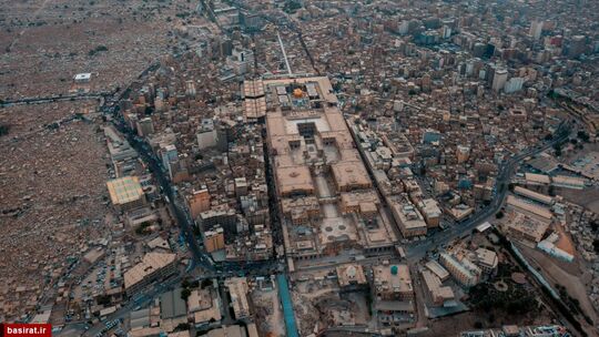 تصویر هوایی از نجف‌ اشرف در روزهای پایانی ماه صفر