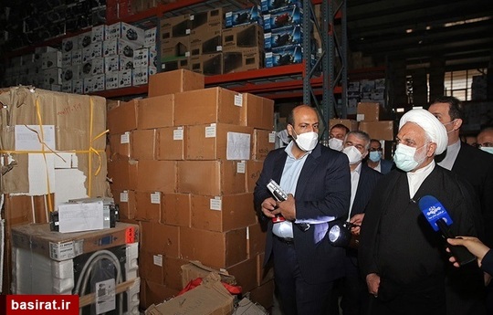بازدید رئیس دستگاه قضا از انبار مرکزی سازمان اموال تملیکی در تهران