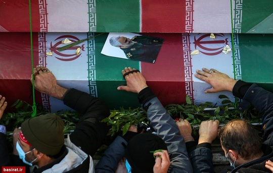 مراسم تشییع پیکر پاک ۱۵۰ شهید دفاع مقدس در سالروز شهادت حضرت فاطمه زهرا (س) - دانشگاه تهران