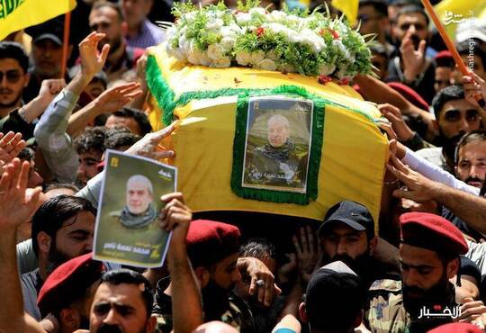 مراسم تشییع پیکر شهید ابو نعمه در لبنان