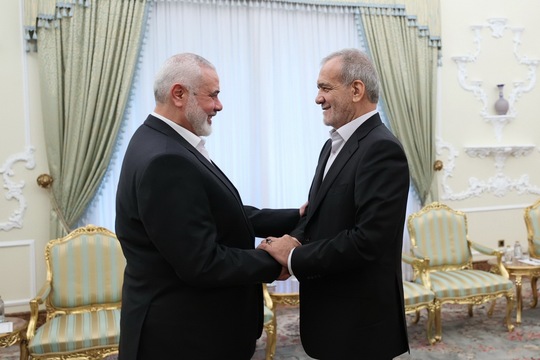 دیدار رئیس دفتر سیاسی حماس با رئیس جمهور
