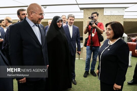 دیدار محمدباقر قالیباف رئیس مجلس شورای اسلامی با رئیس مجلس آذربایجان