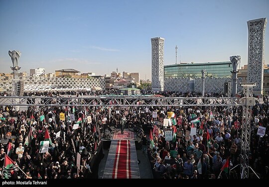 اجتماع سراسری فریاد فلسطین در میدان امام حسین(ع)