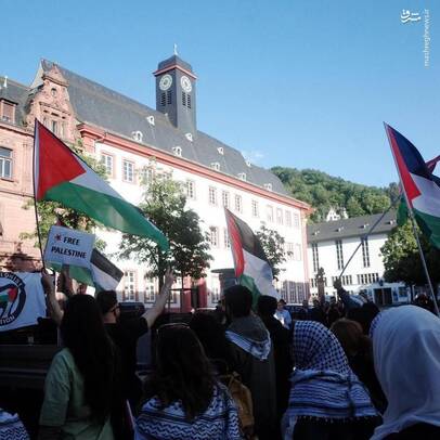 تظاهرات حمایت از فلسطین در شهر هایدلبرگ آلمان