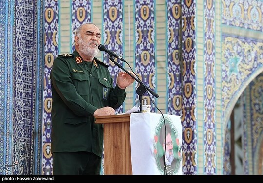 سخنرانی سردار حسین سلامی فرمانده کل سپاه پاسداران انقلاب اسلامی در مراسم سالگرد شهدای خدمت در تهران