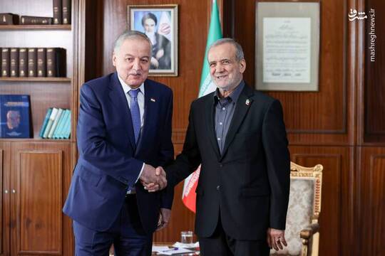 دیدار رئیس جمهور با وزیر امور خارجه تاجیکستان در حاشیه مجمع گفتگوی تهران