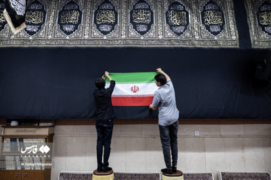 مسجد باغ فیض سیاهپوش عزای حسین(ع) شد