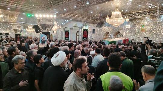 تشییع پیکر شهید سلامی در حرم سیدالکریم