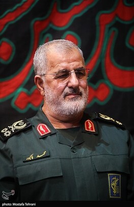 سردار محمد پاکپور فرمانده کل سپاه پاسداران انقلاب اسلامی در پاسداشت سپهبد شهید حسین سلامی