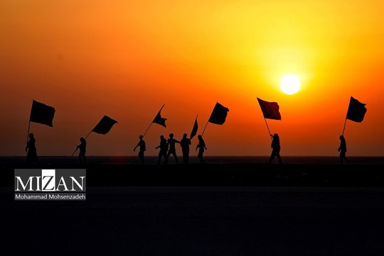 پیاده روی زائران اربعین از مسیر «رأس‌البیشه» عراق