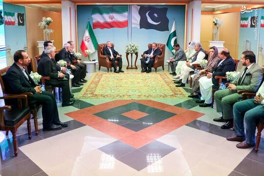 استقبال نوازشریف سروزیر ایالت پنجاب و سردار سلیم حیدرخان استاندار لاهور از پزشکیان