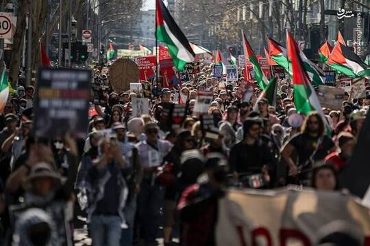 حمایت گسترده اهالی ملبورن از فلسطین و غزه