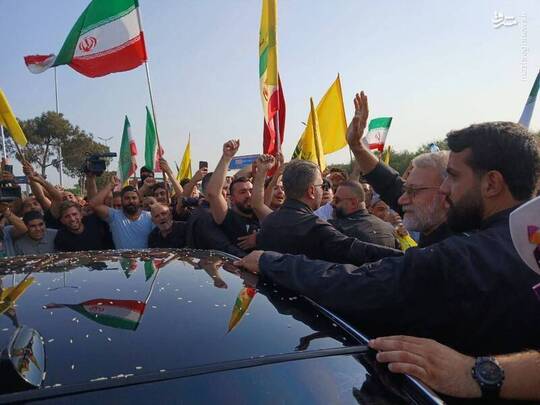 استقبال باشکوه لبنانی‌ها از علی لاریجانی