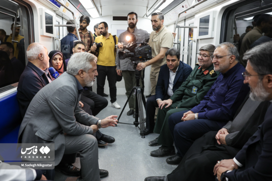 تست گرم بخش پایانی خط ۷ مترو تهران